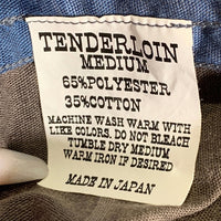 TENDERLOIN テンダーロイン T-POLY CHECK SHT チェーンロゴ刺繍 チェック オープンカラーシャツ 半袖 グレー ブルー 薄手 Size M 福生店