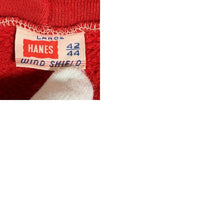 50's Hanes ヘインズ WIND SHIELD セットインスリーブ プルオーバースウェットパーカー レッド Size L 福生店