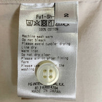 FUMITO GANRYU フミトガンリュウ BANDED COLLAR SHIRT バンドカラー 比翼 デザインシャツ ベージュ 半袖 Fu1-Sh-10 Size 2 福生店