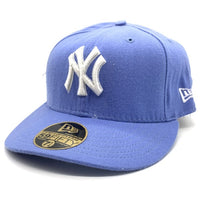 90's New Era ニューエラ MLB ニューヨーク・ヤンキース 59FIFTY ベースボールキャップ ライトブルー ウール USA製 Size 7 1/4 (57.7cm) 福生店