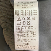 URBANRESEARCH DOORS アーバンリサーチ ドアーズ dr27-27u107 ノーカラーミドルブルゾン チャコール sizeM 瑞穂店