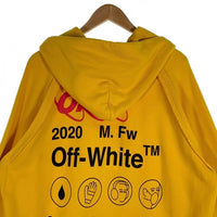 OFF-WHITE オフホワイト 19AW インダストリアル プリント プルオーバースウェットパーカー イエロー OMBB057F19E30016 Size S 福生店