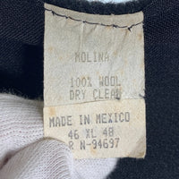 80-90's MOLINA ウール インディアンベスト ブラック コンチョボタン メキシコ製 チマヨ Size XL 福生店