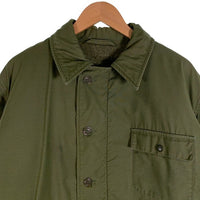 70's US NAVY 米海軍 A-2 デッキジャケット CONMARジッパー オリーブ Size XL相当 福生店