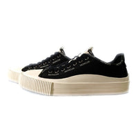 MONCLER モンクレール GLISSIERE LOW TOP SNEAKERS キャンバス ローカットスニーカー ブラック レディース Size 39 (約24cm) 福生店