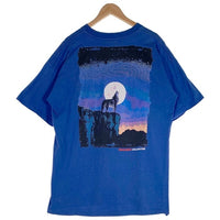 90's Marlboro マルボロ コヨーテバックプリント ポケットTシャツ ブルー USA製 American Born Size XL 福生店