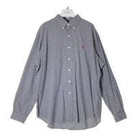 Ralph Lauren ラルフローレン CLASSIC FIT ボタンダウン 長袖チェックシャツ ブルー×ホワイト sizeXXL 瑞穂店
