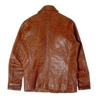 PINEAL JET LEATHER ピネールジェットレザー ホースハイド カーコート ブラウン sizeM 瑞穂店