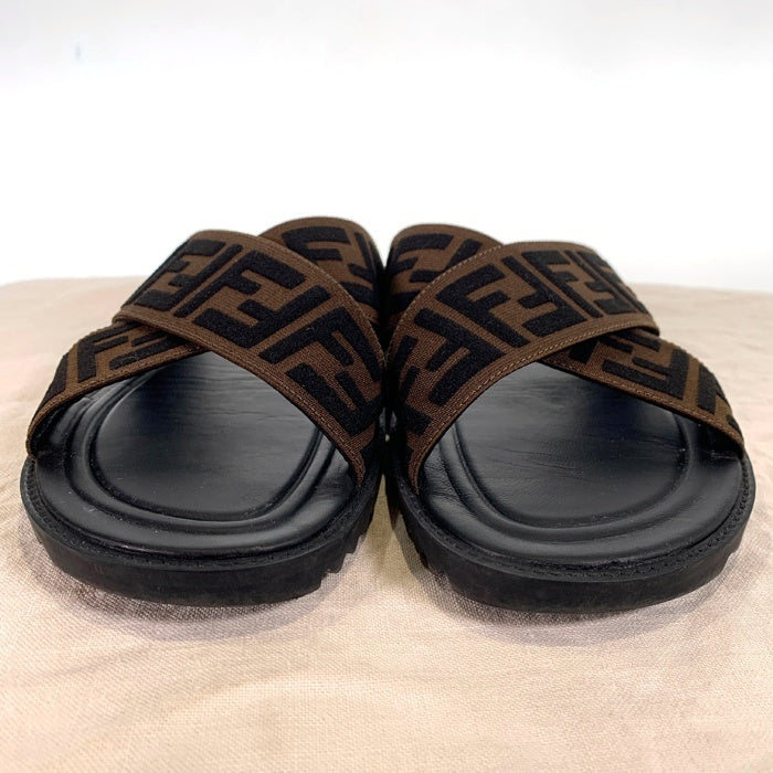 FENDI サンダル　ズッカ柄 FENDI フェンディ ズッカ柄 サンダル ブラック ブラウン 7X1222