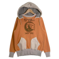 TOYS McCOY トイズマッコイ 5th AIR FORCE 2トーン 後付け スウェットパーカー オレンジ ホワイト Size L 福生店