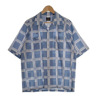 Needles ニードルズ S/S COWBOY ONE-UP SHIRT レーヨン コットン オープンカラー ウエスタンシャツ 半袖 ブルー MR180 福生店