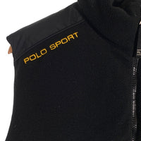 POLO SPORT ポロスポーツ リバーシブル ダウンベスト ブラック ナイロン フリース JR-RS-IA4257 Size L 福生店