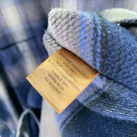 00's ST JOHN'S BAY セントジョーンズベイ フランネル オンブレチェックシャツ シャドー ブルー インド製 Size XXL 福生店