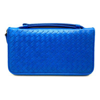 BOTTEGA VENETA ボッテガヴェネタ 長財布 トラベルケース ラウンドファスナー イントレチャート オーガナイザー ブルー 瑞穂店