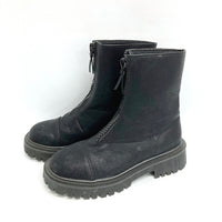 antiqua アンティカ フロントジップブーツ ブラック size38 瑞穂店