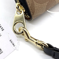 COACH コーチ C5615 シグネチャー PVCレザー ラウンドファスナーウォレット 長財布 バスキア カーキ 福生店
