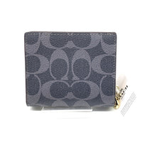 COACH コーチ C3309 スナップ ウォレット シグネチャー キャンバス 二つ折り財布 ネイビー 福生店