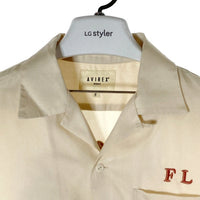 AVIREX アヴィレックス 783-4123601 フラミンゴ刺繍 オープンカラーシャツ クリーム sizeF 瑞穂店