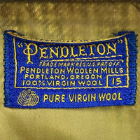 PENDLETON ペンドルトン 60's USA製 ウールシャツ 両ポケット 千鳥柄 グリーン size15 瑞穂店