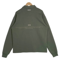 WIND AND SEA ウィンダンシー ポンチスウェット ロングスリーブポロシャツ オリーブ WDS-O-MILTECH-23-Q2-CS-03 Size M 福生店