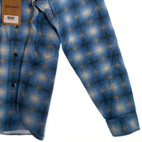 SUBCULTURE サブカルチャー COTTON PRINT SHIRT 長袖 コットン プリント シャツ ブルー Size 3 福生店