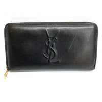 YVES SAINT LAURENT イヴサンローランリヴゴーシュ 352907 YSLロゴ ラウンドファスナー 長財布 ブラック 瑞穂店
