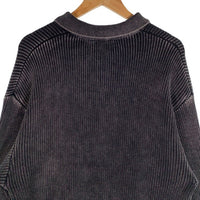 bound ハーフジップ コットンニット ポロ ロングスリーブ ウォッシュドブラック Size M 福生店