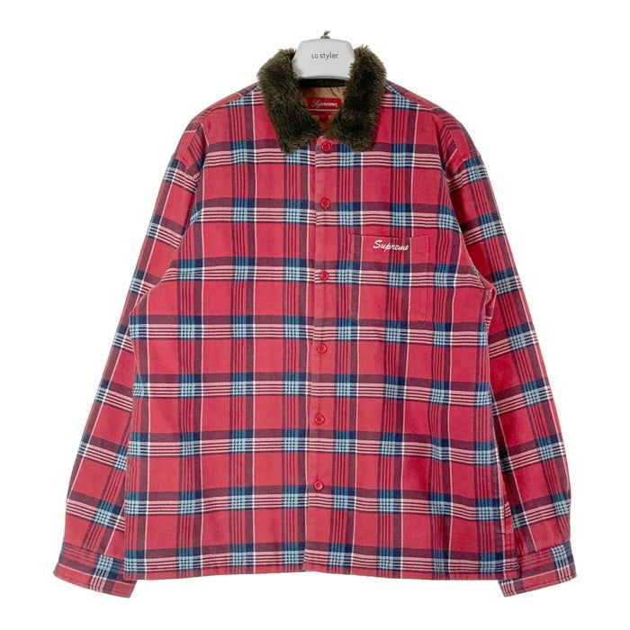 Supreme シュプリーム 21AW Faux Fur Collar Flannel Shirt