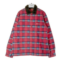 Supreme シュプリーム 21AW Faux Fur Collar Flannel Shirt レッド sizeL 瑞穂店