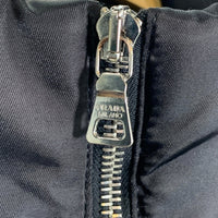 PRADA SPORT プラダスポーツ Leather Yoke Down Jacket レザー ダウンジャケット ブラック SGH163 Size 48 福生店