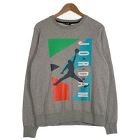 JORDAN BRAND ジョーダンブランド プリント クルーネックスウェットトレーナー グレー 677806-063 Size XL 福生店