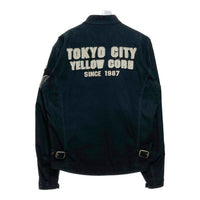 Yellow Corn イエローコーン コットン シングルライダースジャケット ブラック パッド類なし BB-1106 Size L 瑞穂店