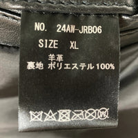 JACKROSE ジャックローズ ラムレザー ダブルライダースジャケット ブラック 24AW Size XL 瑞穂店