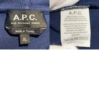 A.P.C. アーペーセー プルオーバースウェットパーカー ネイビー ボーダープリント Size XL 福生店