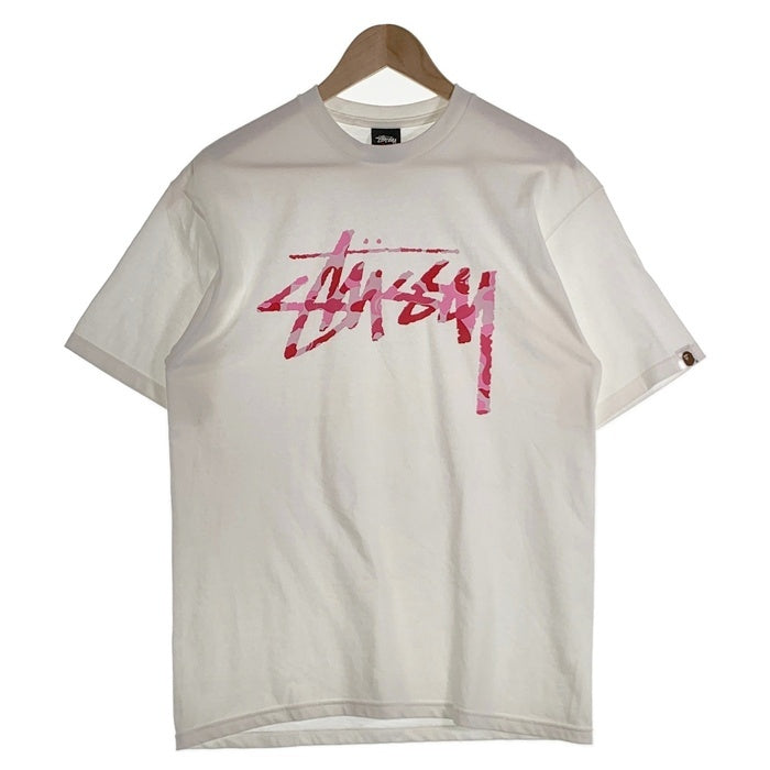 A BATHING APE×STUSSY Tシャツ ピンクカモ30周年 STUSSY ステューシー A BATHING APE アベイシングエイプ 30周年