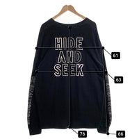 HIDE AND SEEK ハイドアンドシーク Toru Nishiura 西浦徹 Original H&S L/S Tee ロングスリーブ プリントTシャツ ブラック Size XXL 福生店