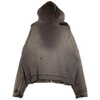 SAINT Mxxxxxx セントマイケル 24AW DBL FC ZIP HOODIE ヴィンテージ加工 ジップアップ フーディー パーカー チャコール SM-YS1-0000-042 Size M 福生店