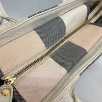 BLUE LABEL CRESTBRIDGE ブルーレーベル クレストブリッジ チェック 2WAY ハンドバッグ ホワイト 瑞穂店