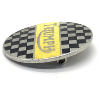 TRIUMPH トライアンフ ピンバッジ ピンズ チェッカーフラッグ イエローライン 福生店