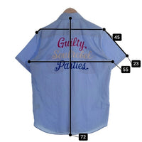 WACKOMARIA ワコマリア WORK SHIRT GP SOUL REBEL 半袖 ワークシャツ チェーンステッチ ライトブルー Size L 福生店