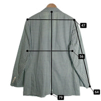 Brooks Brothers ブルックスブラザーズ コットン ギンガムチェック 3B テーラードジャケット グリーン Size 44R 福生店