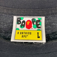 A BATHING APE ア ベイシング エイプ Colour Colleage TEE 半袖 Tシャツ ブラック パープル Size L 福生店