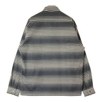 Schott ショット ボーダー コーデュロイ オープンカラーL/S シャツ ライトグレー×ブラック sizeXL 瑞穂店