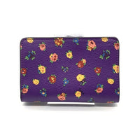 COACH コーチ C9934 二つ折り財布 パープル 花 福生店