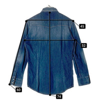 DSQUARED2 ディースクエアード 02PR/2018/1863/1 デニム ウエスタンシャツ インディゴ size48 瑞穂店