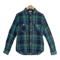 FIVE BROTHER ファイブブラザー チェック フランネルシャツ グリーン ネイビー Size M 福生店
