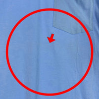 CORE FIGHTER コアファイター プリント ポケットTシャツ ブルー 袖刺繡 Size L 福生店