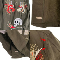 50's U.S.ARMY 米軍 WOOL SHIRTS ウールシャツ スカ刺繡 オリーブ OG-108 クロスヨーク プリーツ Size M 相当 福生店