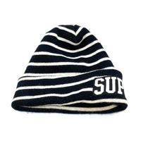 Supreme シュプリーム Team Stripe Beanie ニット帽 ビーニー ブラック×ホワイト 瑞穂店
