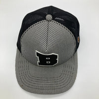 A BATHING APE アベイシングエイプ Bワッペン チェック メッシュキャップ ブラック 瑞穂店